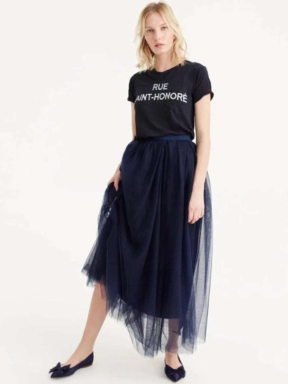 J.Crew Navy Tulle Ball Skirt Size 6